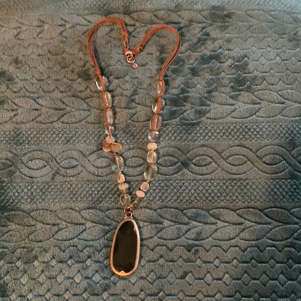 Silpada aqua green glass mixed stone necklace